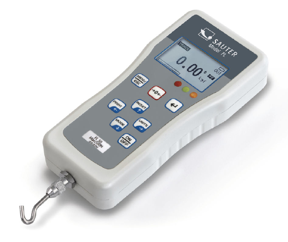 Kern FL 100 Force Gauge 1000Hz, Range: 100N, Resolution: 0.05 N, With RS Calibration