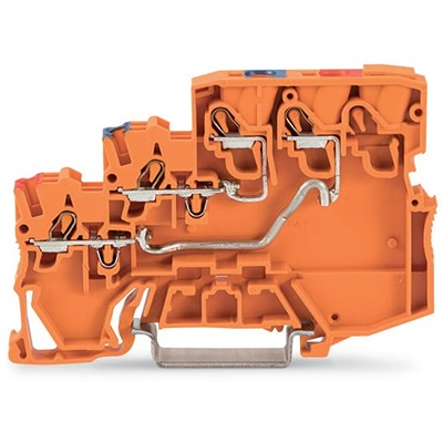WAGO 2000-5352 TOPJOB S Series Orange, 1mm², 3-Level, Push-In Cage Clamp Termination
