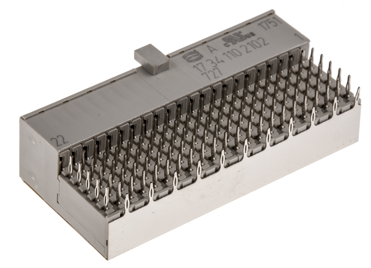 HARTING, Har-Bus HM 2mm Pitch Backplane Connector, Female, Right Angle, 7 Row, 110 Way