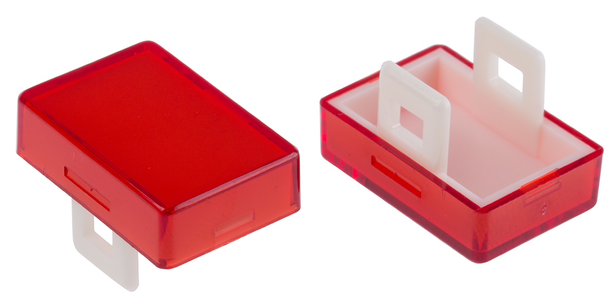 Saia-Burgess Red Rectangular Push Button Lens for Use with Push Button Switch