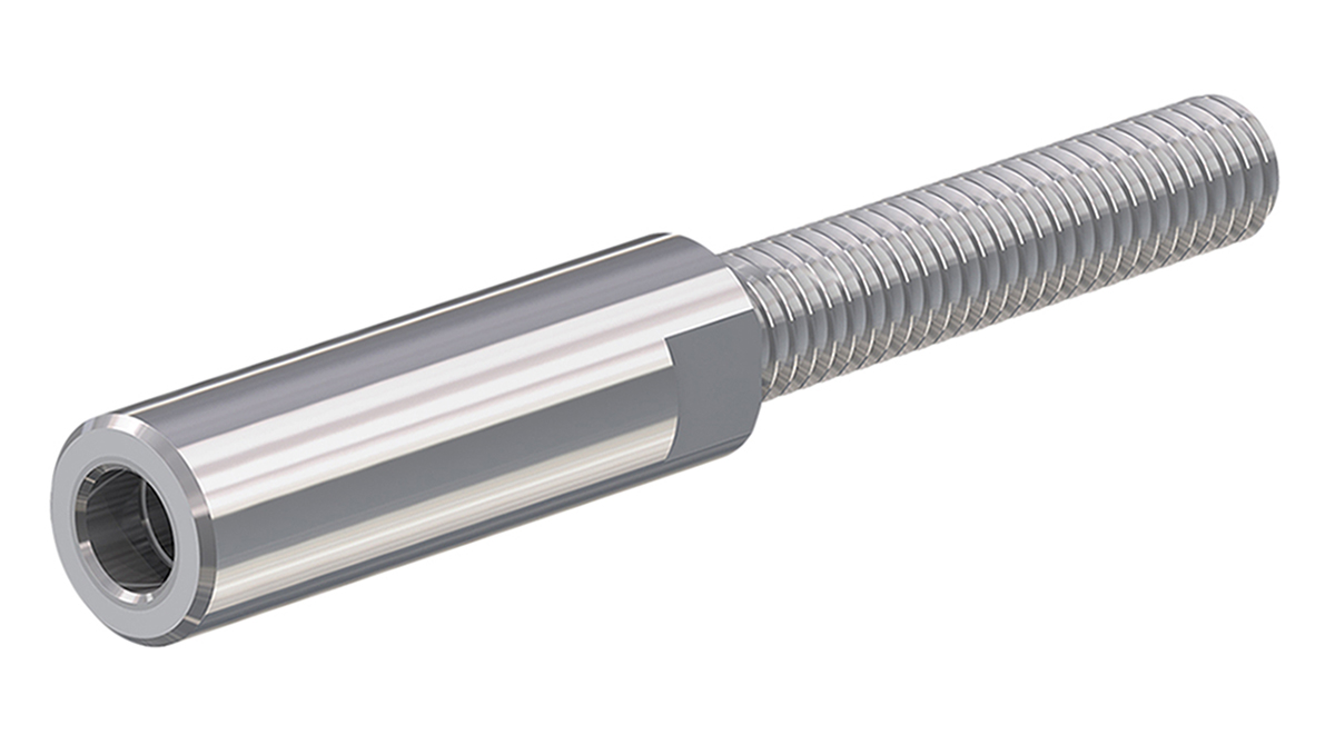Staubli 3mm Silver Terminal Post, 55A, M4 Thread