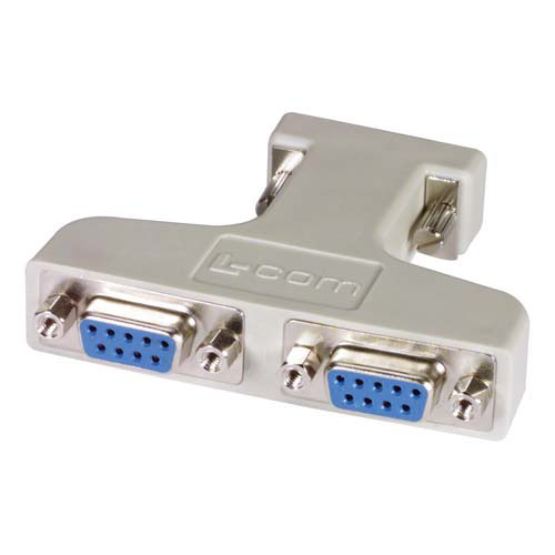 L-Com D Sub Adapter Male 9 Way D-Sub to Female 9 Way D-Sub