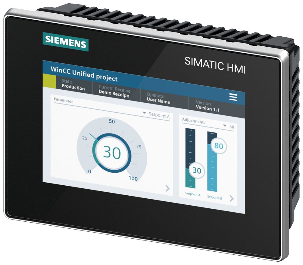 Siemens SIMATIC Series MTP700 Unified Comfort HMI Panel - 7 in, TFT Display, 800 x 480