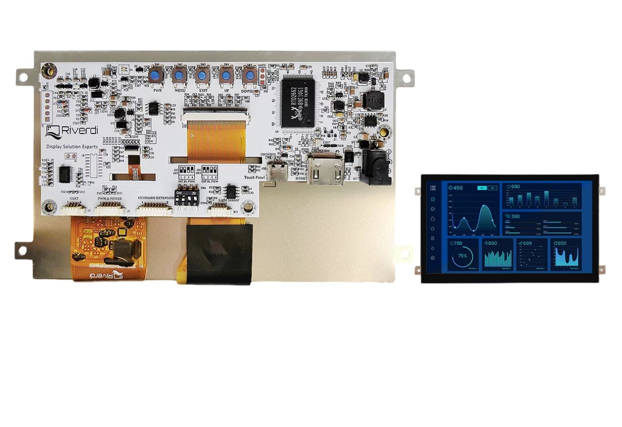 Riverdi RVT70HSHFWCA0 TFT TFT LCD Display / Touch Screen, 7in, 1024 x 600pixels