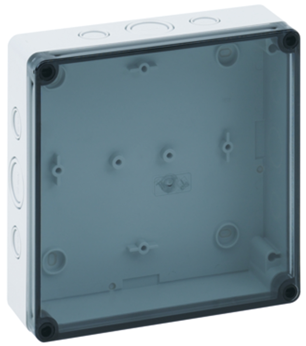 Spelsberg TK PS Series Grey Polystyrene Enclosure, IP66, Transparent Lid, 182 x 180 x 63mm