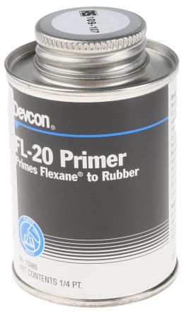 ITW Devcon Flexane Liquid Bottle Adhesive Primer for use with Metals, Concrete, Rubber, Wood, Fibreglass, 112 g