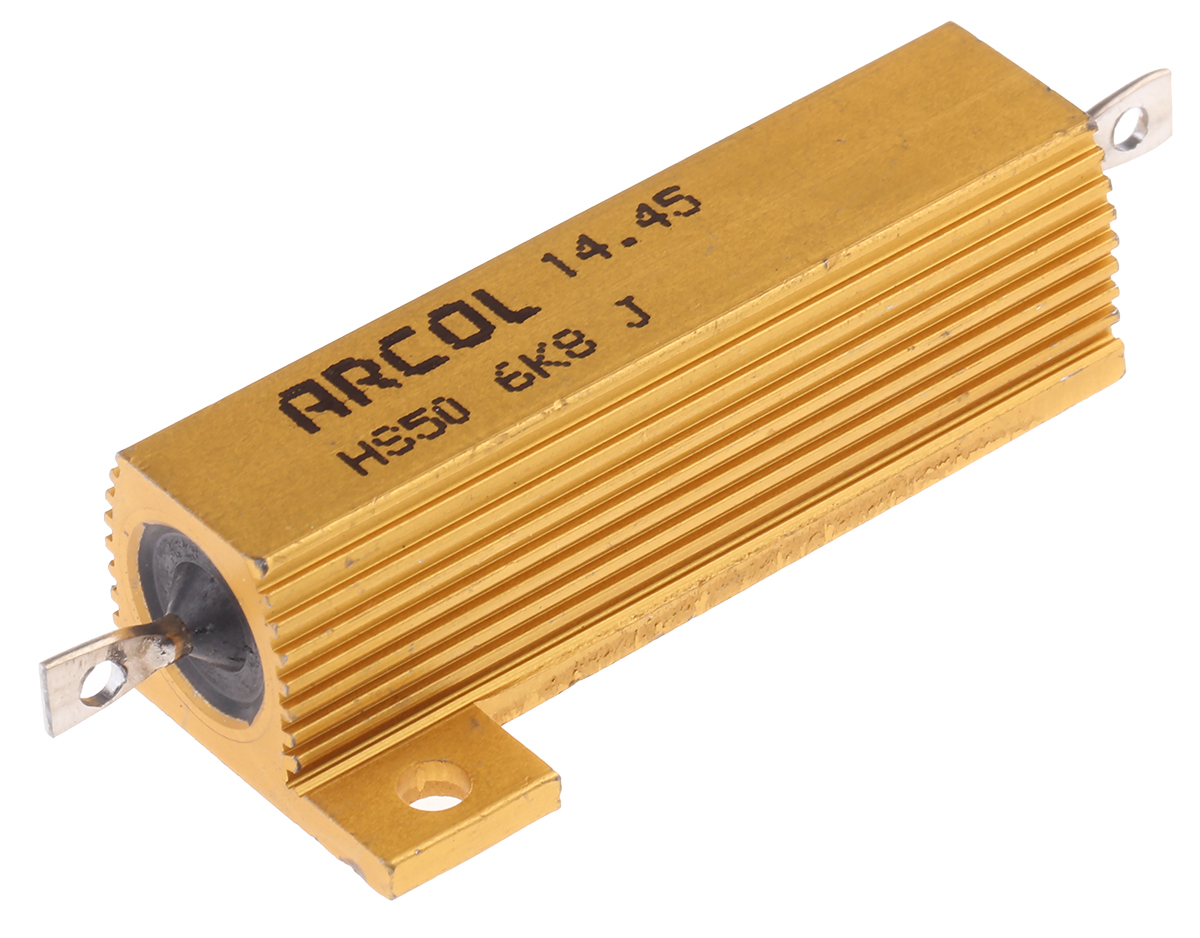 Arcol, 6.8kΩ 50W Wire Wound Chassis Mount Resistor HS50 6K8 J ±5%