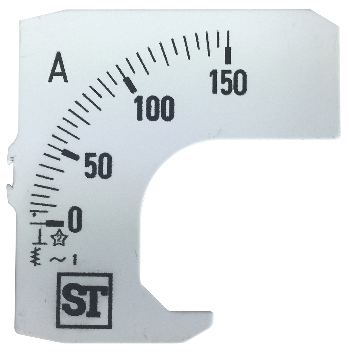 Sifam Tinsley Meter Scale For Use With 48 x 48 Analogue Panel Ammeter