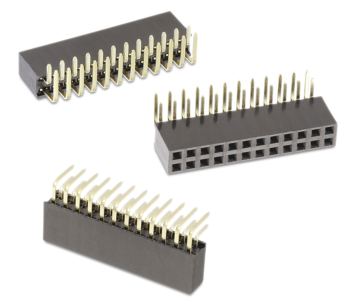 Wurth Elektronik WR-PHD Series Right Angle Through Hole Mount PCB Socket, 64-Contact, 2-Row, 2.54mm Pitch, Solder