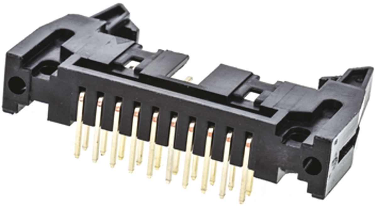 Amphenol Communications Solutions T816 Series Right Angle Through Hole PCB Header, 20 Contact(s), 2.54 mm Pitch, 2 Row,