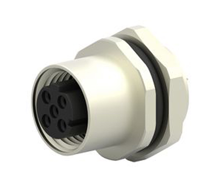 TE Connectivity Circular Connector, 5 Contacts, Rear, M12 Connector, Plug, Female, IP67, M12 Series