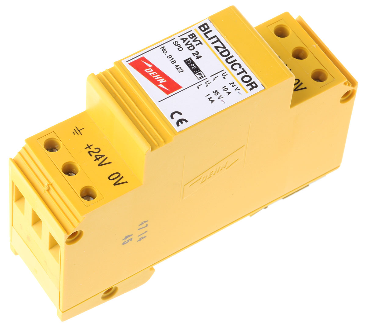Dehn, BVT Surge Protector 35 V dc Maximum Voltage Rating 2kA Maximum Surge Current Lightning Arrester