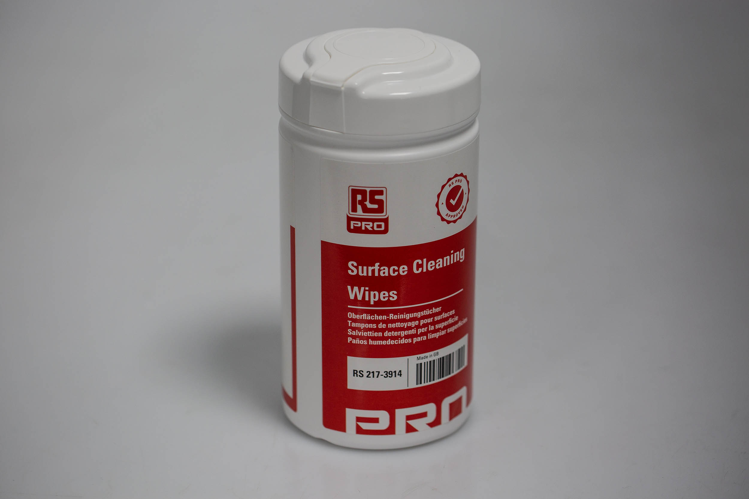RS PRO Wet Multi-Purpose Wipes, Dispenser Box of 100, 130 x 165mm