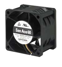 Sanyo Denki San Ace 9GV Series Axial Fan, 24 V dc, DC Operation, 142.2m³/h, 33.6W, 1.4A Max, 60 x 60 x 38mm