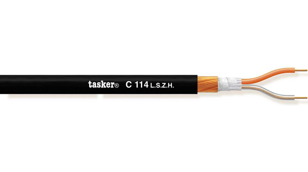 Tasker 2 Core Microphone, 0.25 mm² CSA, 1.5mm od, 100m, Black