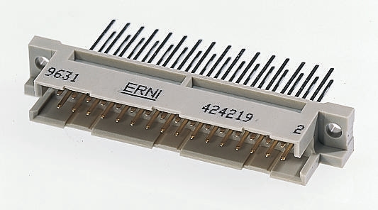 ERNI 20 Way 2.54mm Pitch, Type B/3 Class C2, 2 Row, Straight DIN 41612 Connector, Socket