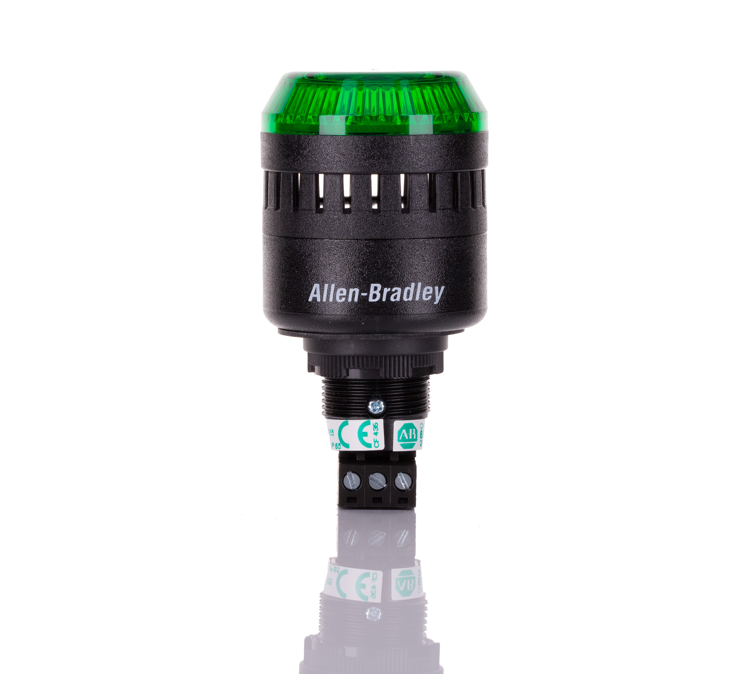 Allen Bradley 855PC Series Green Sounder Beacon, 240 V ac, Panel Mount, 98dB at 1 Metre