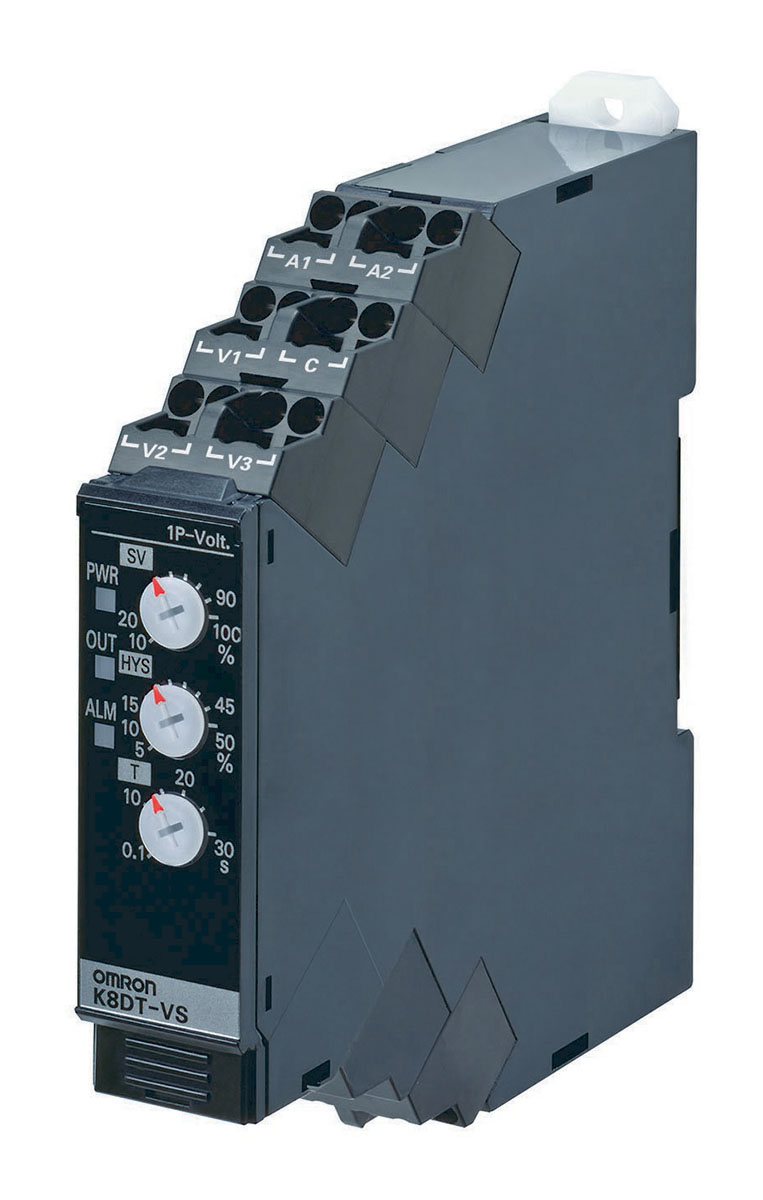 Omron Voltage Monitoring Relay, 1 Phase, SPST, 10 V, 30 V, 150 V, DIN Rail