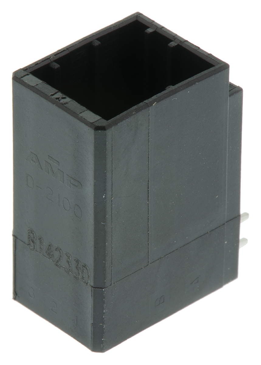TE Connectivity Dynamic 2000 Series Right Angle Through Hole PCB Header, 6 Contact(s), 2.5 mm Pitch, 2 Row, Shrouded
