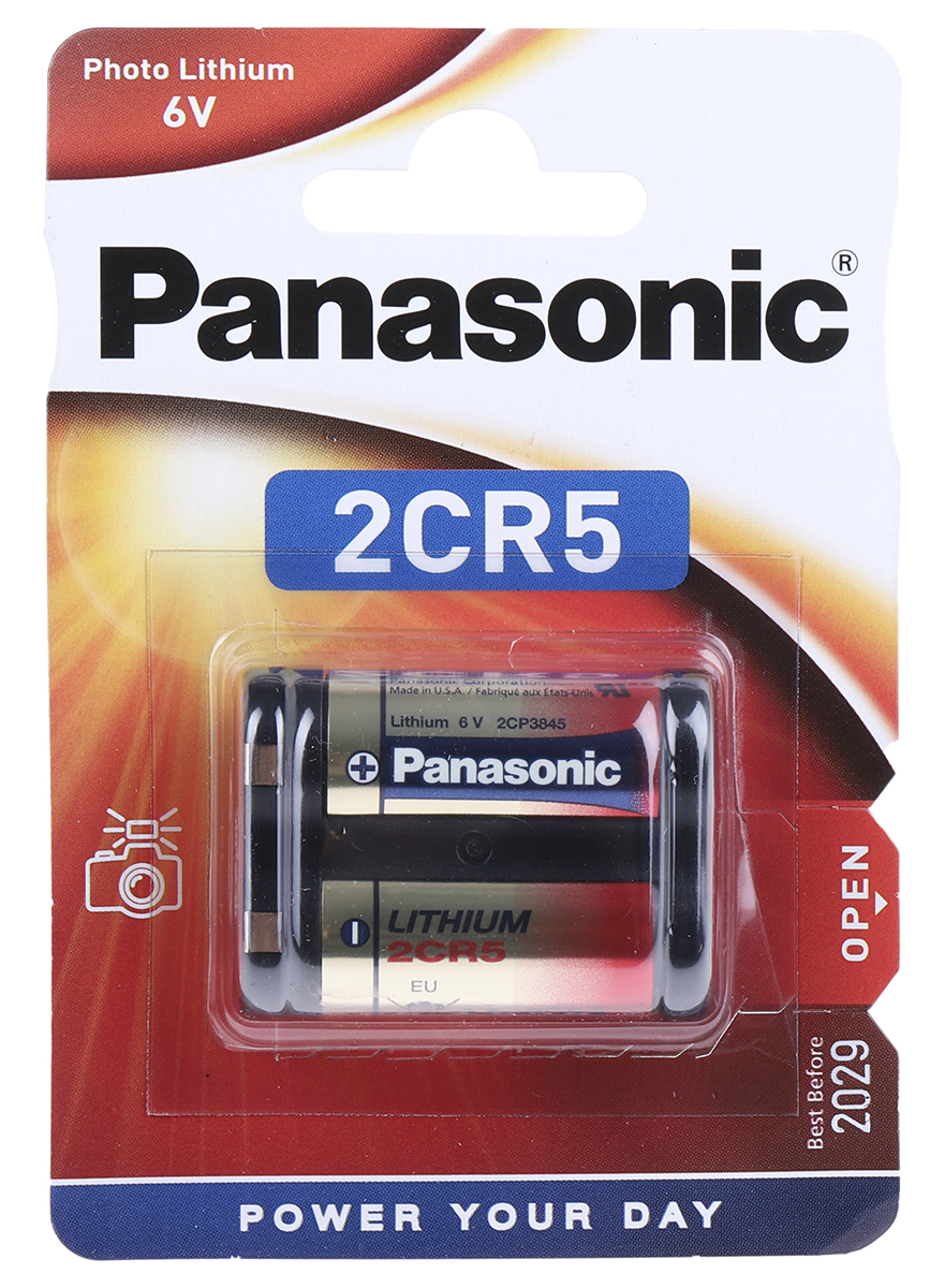 Panasonic Lithium Manganese Dioxide 6V, 2CR5 Camera Battery