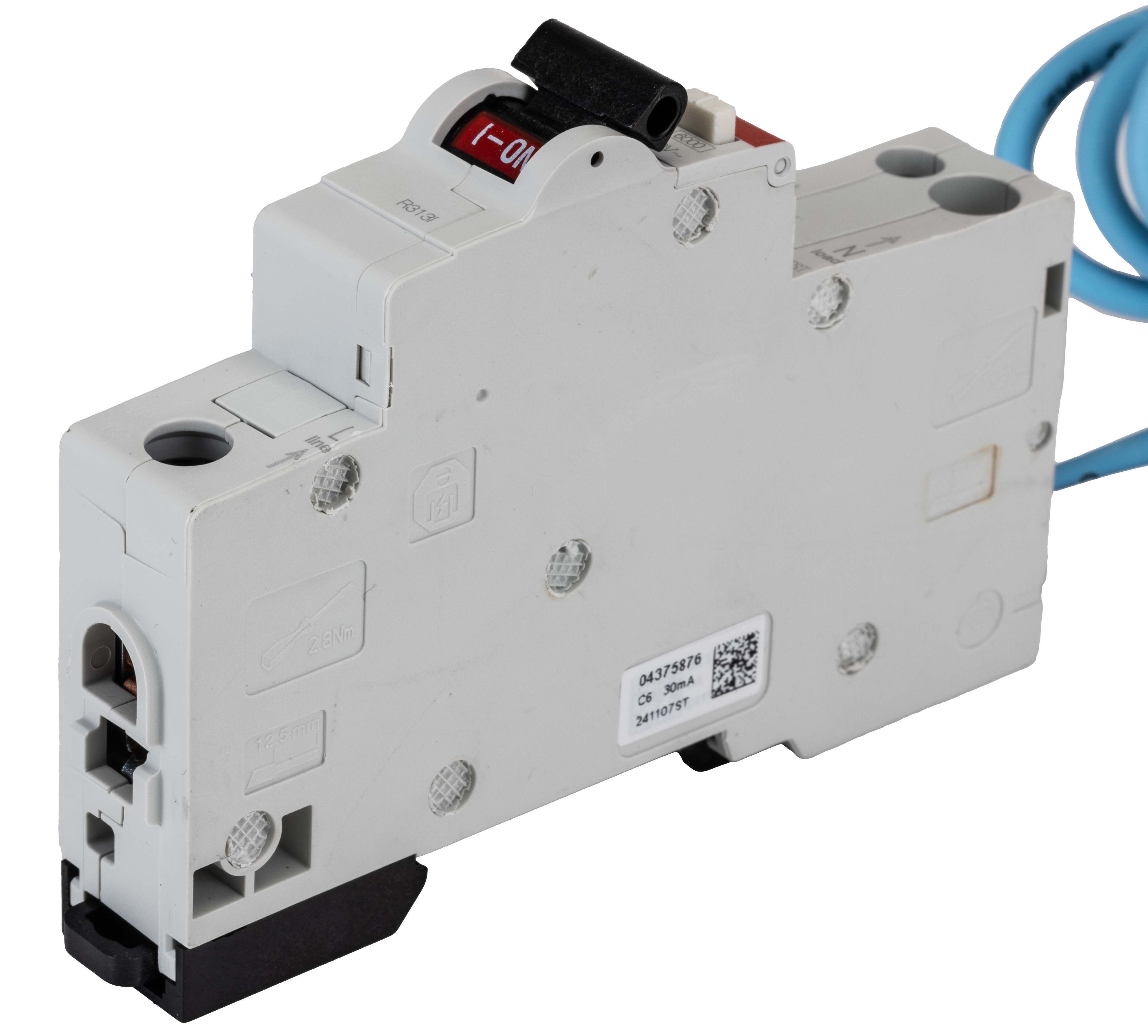 ABB RCBO, 6A Current Rating, 1P+N Poles, 30mA Trip Sensitivity, Type C, System Pro M Compact Range