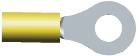 TE Connectivity, PIDG Insulated Ring Terminal, M5 Stud Size, 3mm² to 6mm² Wire Size, Yellow