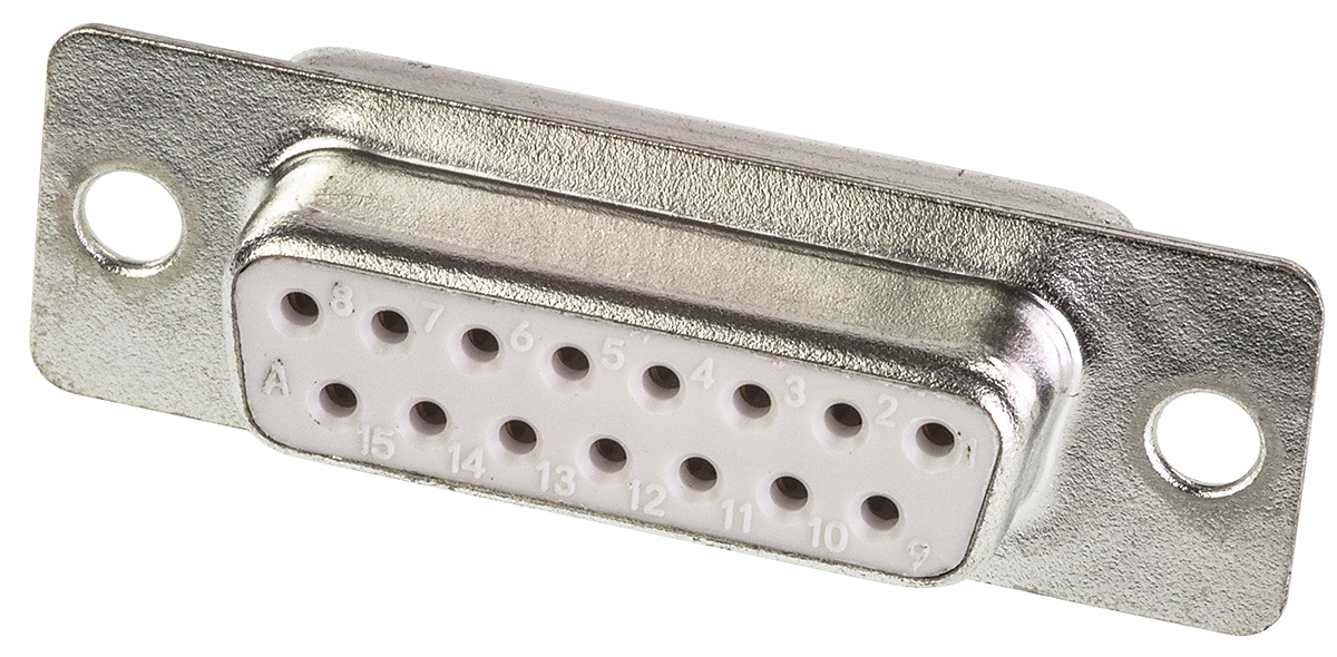 ASSMANN WSW A-DF 15 Way Panel Mount D-sub Connector Socket, 2.77mm Pitch