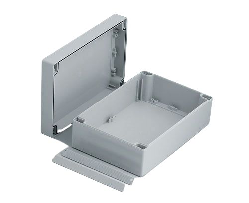 OKW C21 Series Grey ABS General Purpose Enclosure, IP66, Light Grey Lid, 240x 160 x 90mm