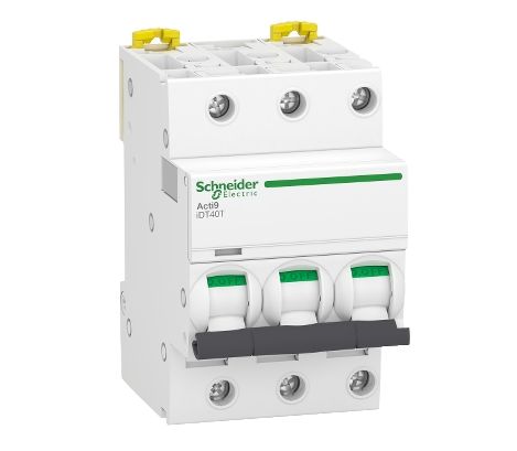 Schneider Electric Acti 9 Acti9 iDT40N MCB, 3+N, 6A Curve C, 400V AC