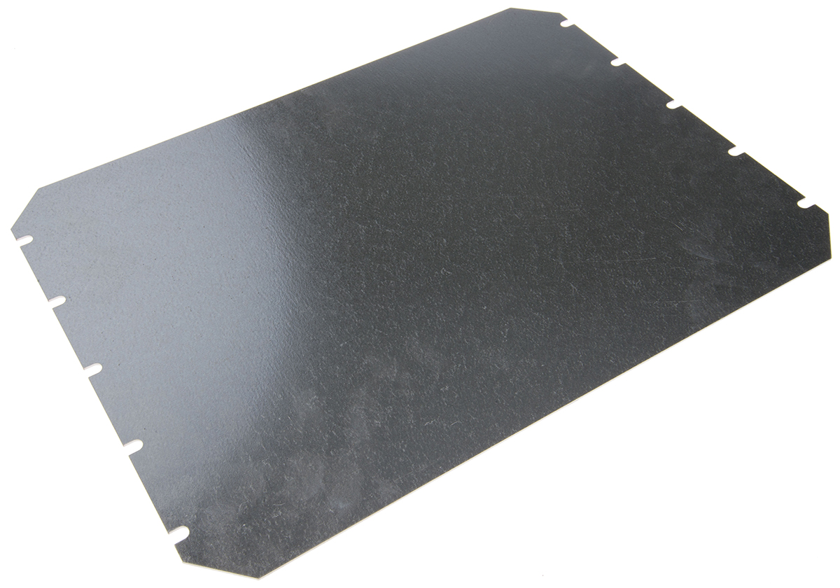 Fibox Steel Mounting Plate, 270mm H, 1.5mm W, 370mm L for Use with CAB PC/ABS Cabinet