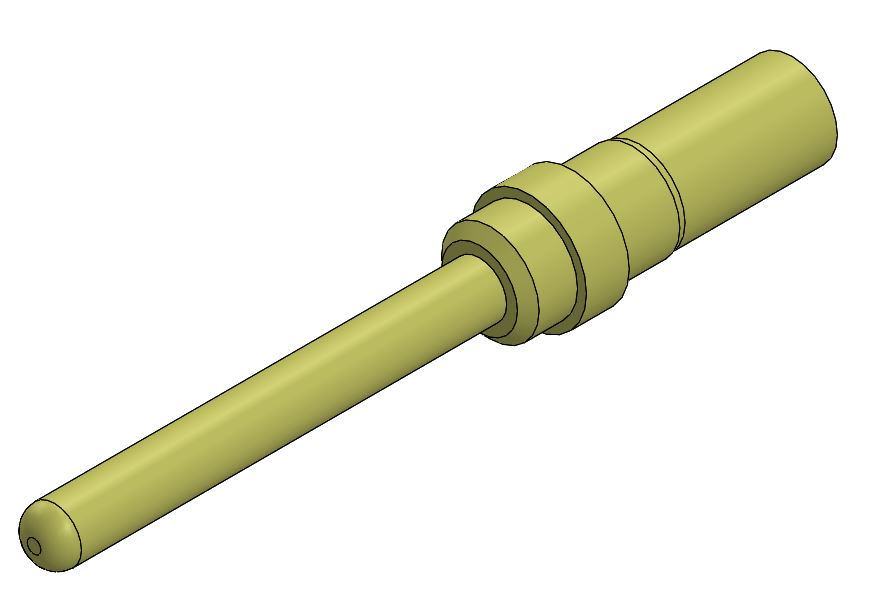 FCT from Molex, 173112 Series, size 1mm Male Crimp D-sub Connector Contact, Gold over Nickel Pin, 20 → 24 AWG