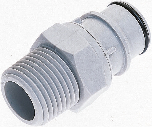 Colder Products Hose Connector, Straight Threaded Coupling, NPT 3/4in, 4.2 bar