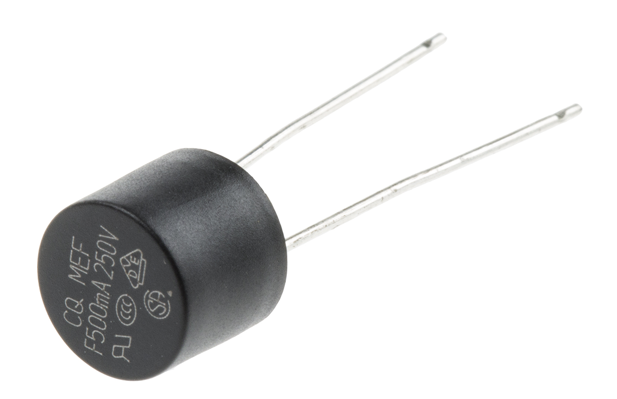 RS PRO PC Board Non Resettable Fuse, Radial 500mA, 250V ac