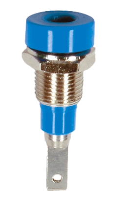 Staubli Blue Female Banana Socket, 2mm Connector, Tab Termination, 10A, 30 V, 60V dc, Silver Plating