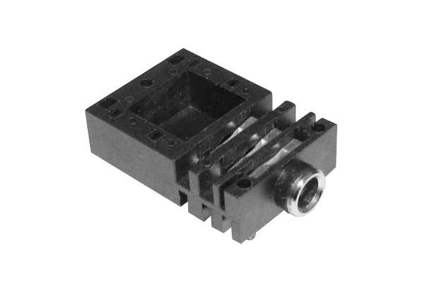 Amphenol Industrial Jack Connector 1/4 in PCB Phone Jack Socket 10A