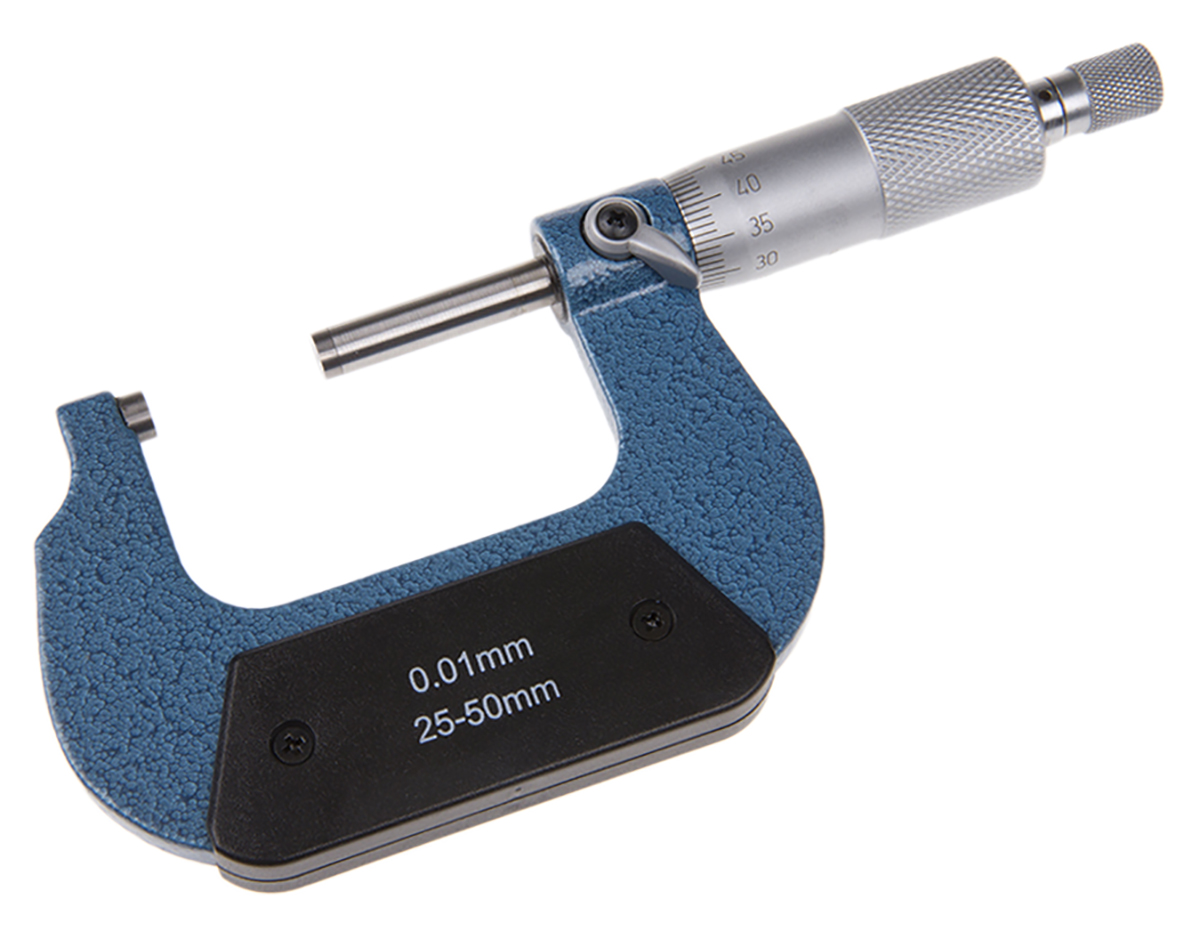 RS PRO External Micrometer, Range 25 mm →50 mm