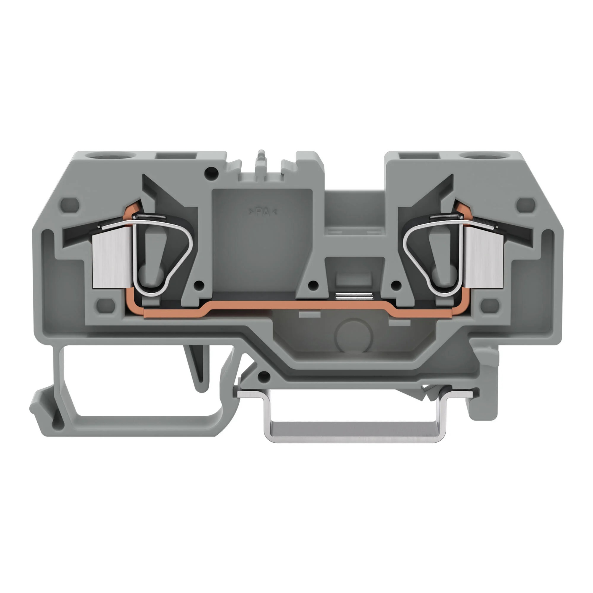 WAGO 282-901 282 Series Grey, 6mm², Single-Level, Cage Clamp Termination