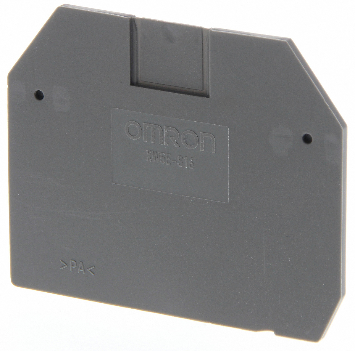 Omron XW5E Series End Cover for Use with XW5G-S16-1.1-1 Grounding Terminal Block, XW5T-S16-1.1-1 Feed Through Terminal