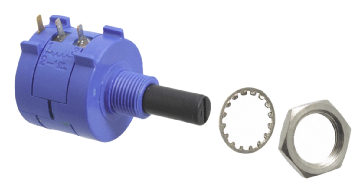 Bourns 3590 10kΩ Rotary Potentiometer 10-Turns 1-Gang Bushing Mount, 3590P-1-103L