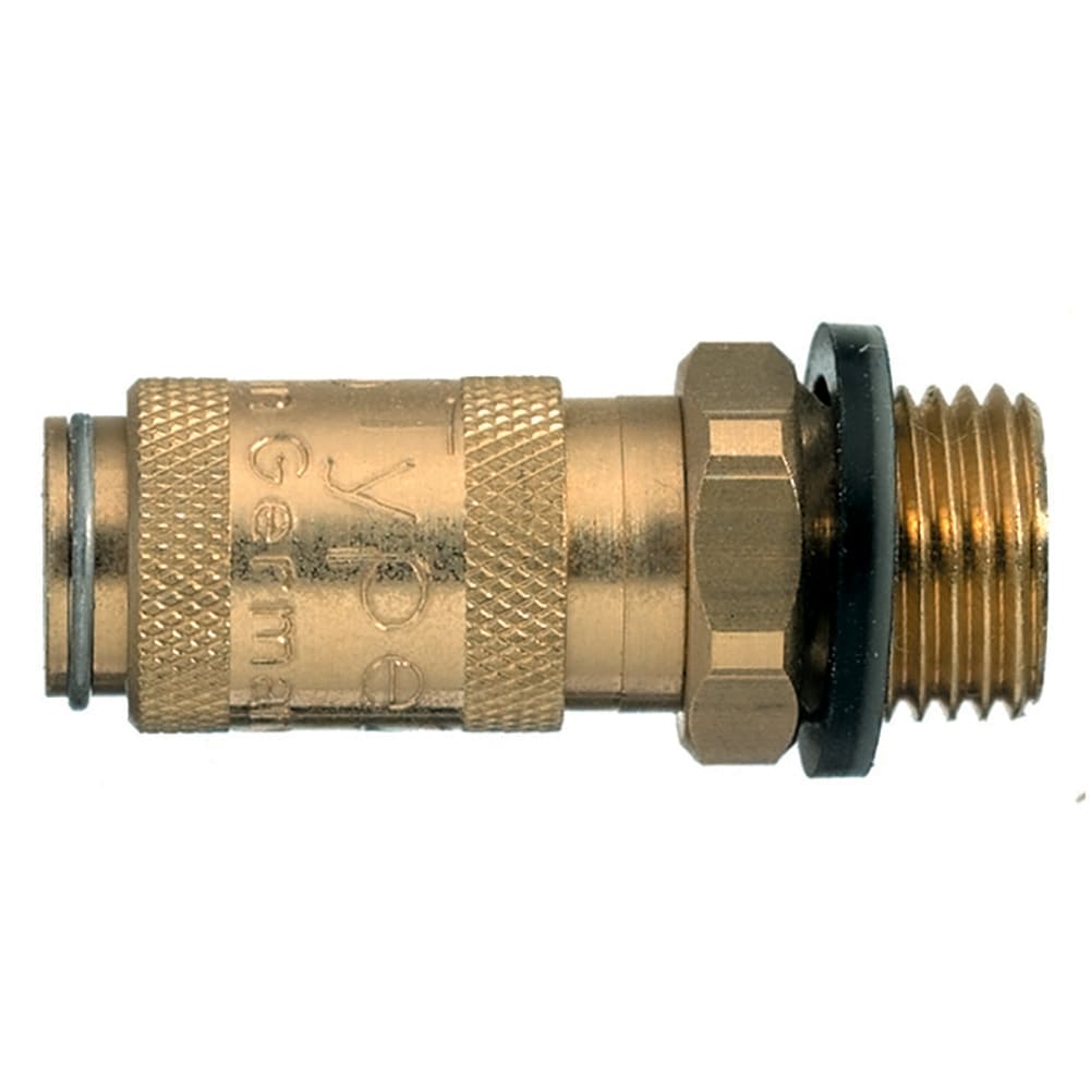 Legris Nickel Plated Brass Male Pneumatic Quick Connect Coupling, G 1/2 Male 10mm Male Thread