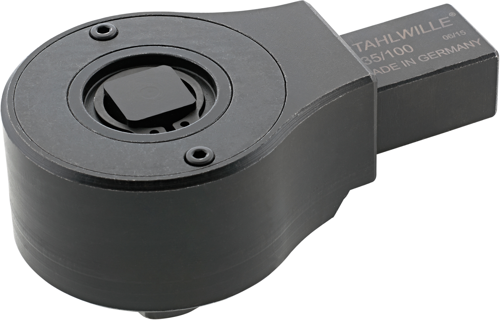 STAHLWILLE 735 Series Square Ratchet Insert Tool, 76 mm, 22 x 28mm Insert, Black Oxide Chrome Finish