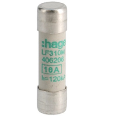 Hager 10A Cartridge Fuse, 10 x 38mm