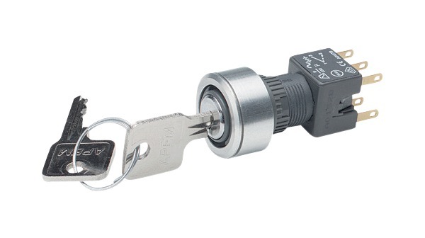 APEM IP65 Push Button Switch, Double Pole, 6A 2-Way Flat-Key