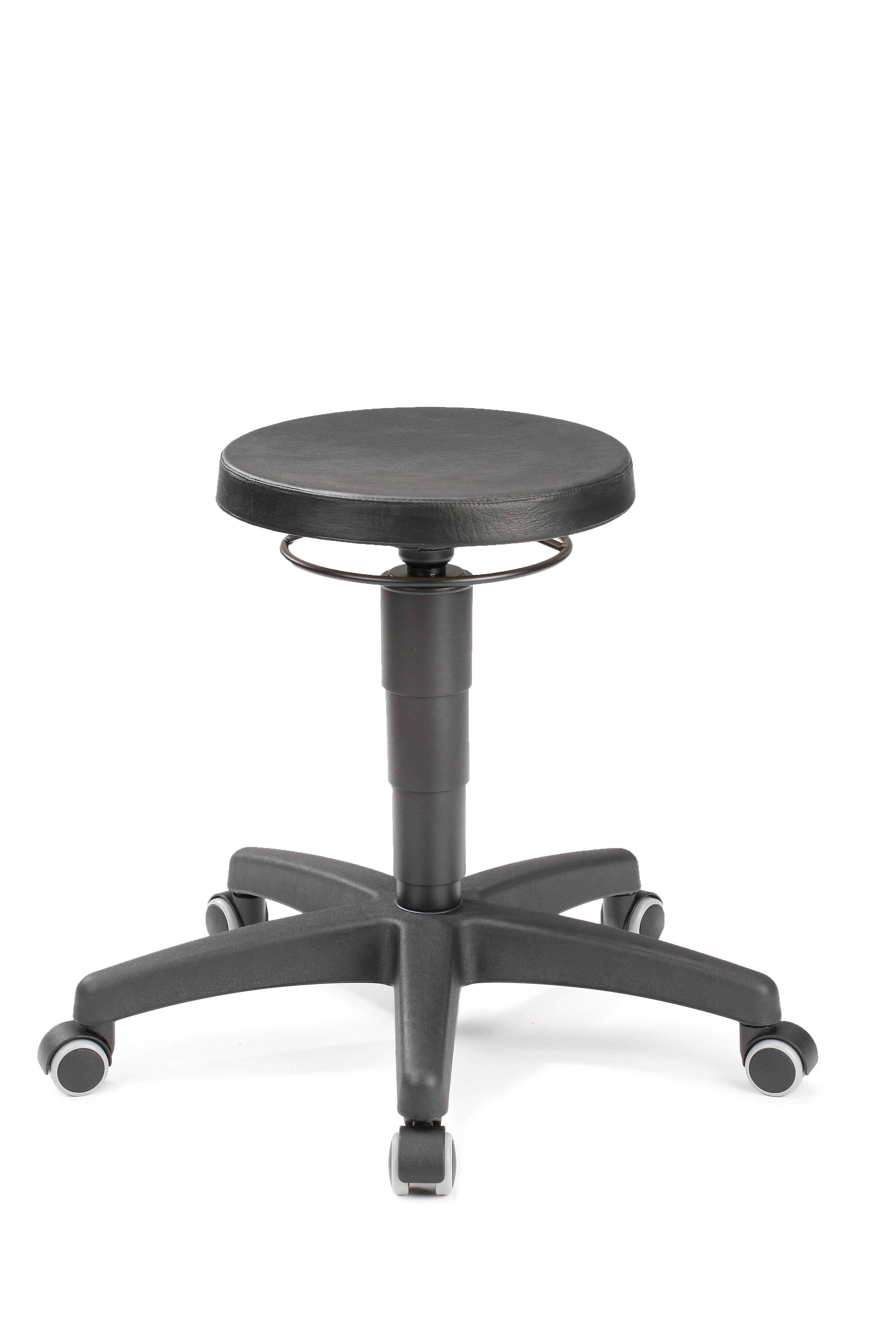 Treston Black Plastic Stool, 120kg Weight Capacity