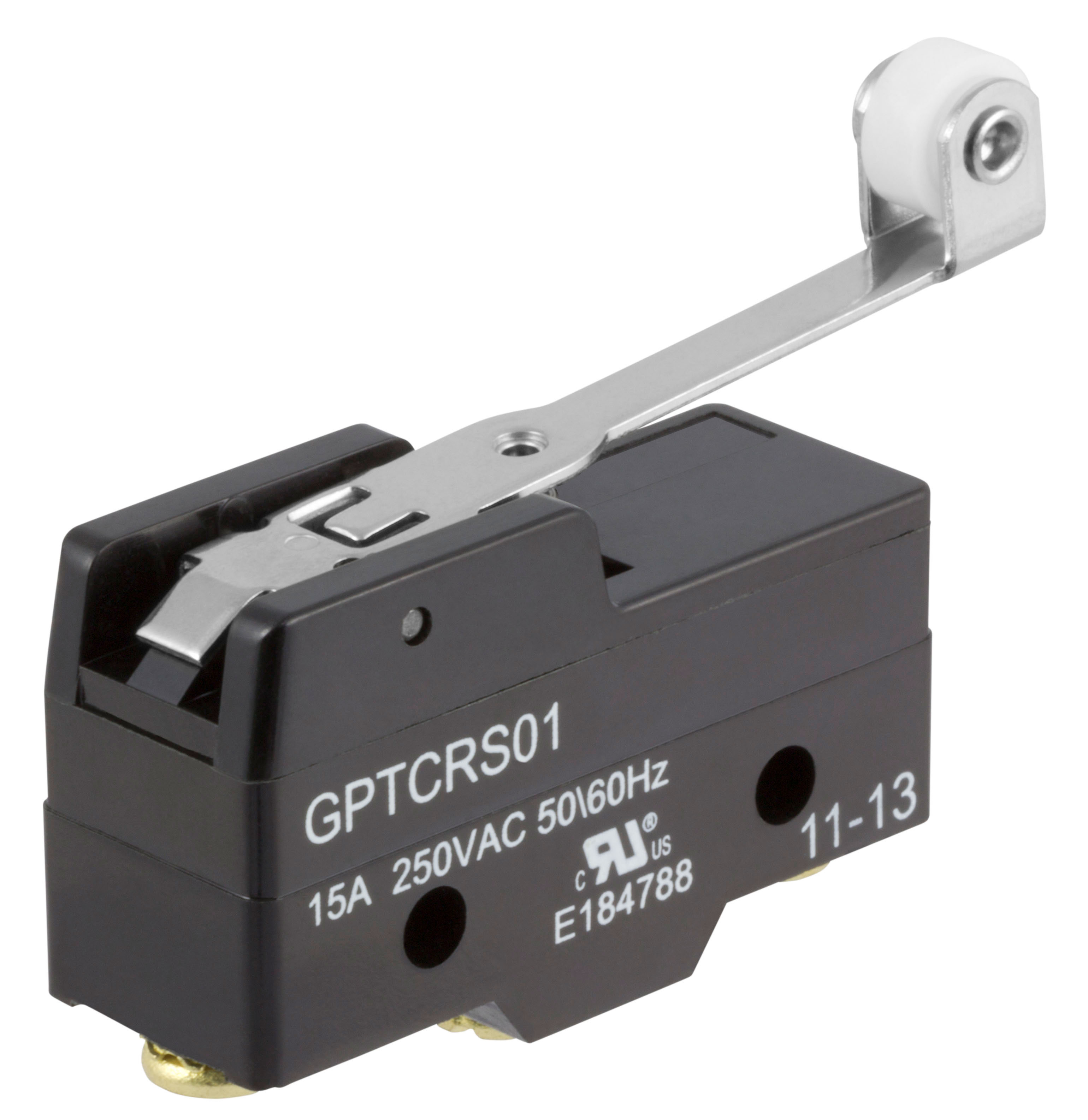 ZF Long Roller Lever Micro Switch, Screw Terminal, 15 A @ 250 V ac, SPDT