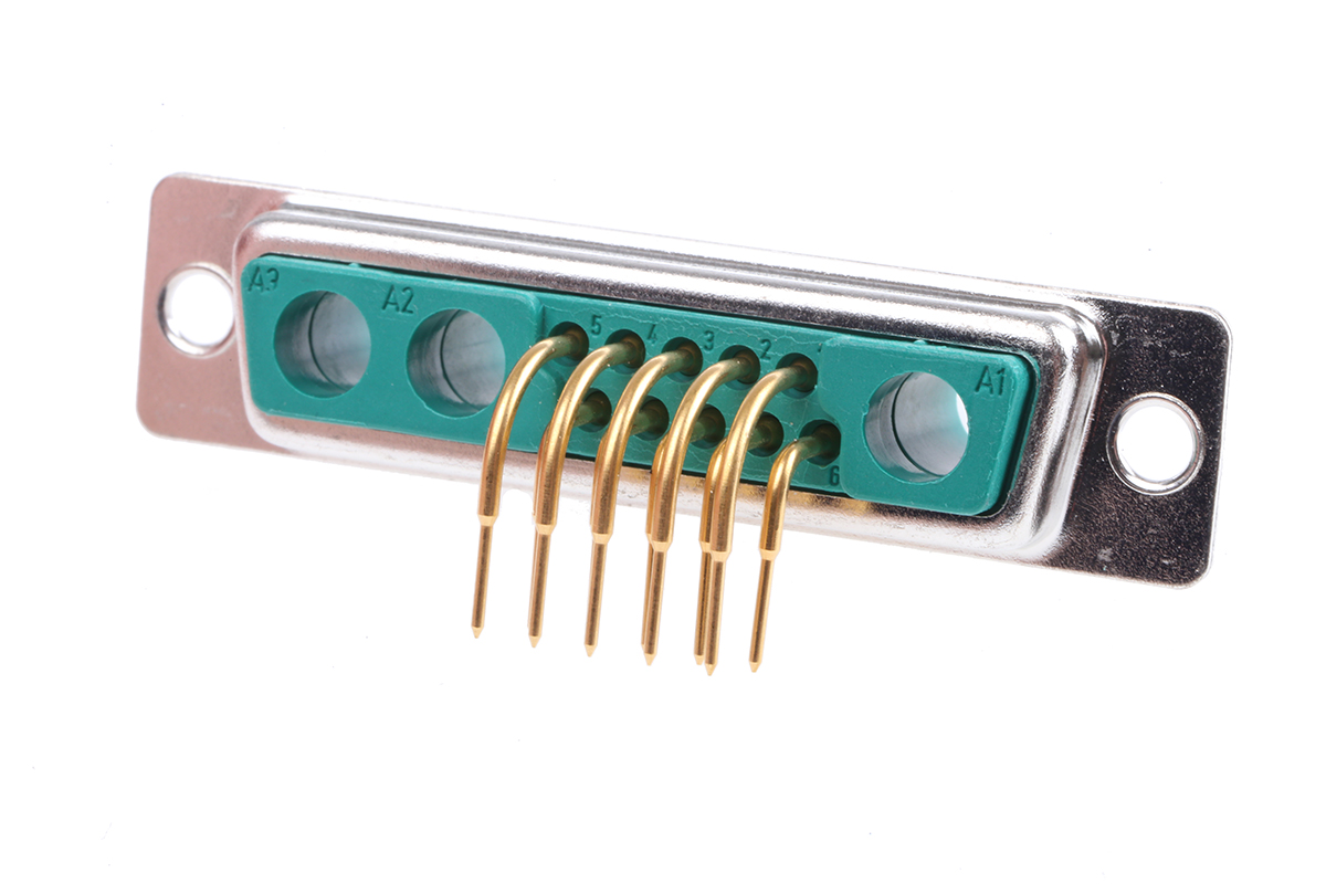 FCT from Molex FM 3 (Power), 10 (Signal) Way Right Angle Through Hole D-sub Connector Socket