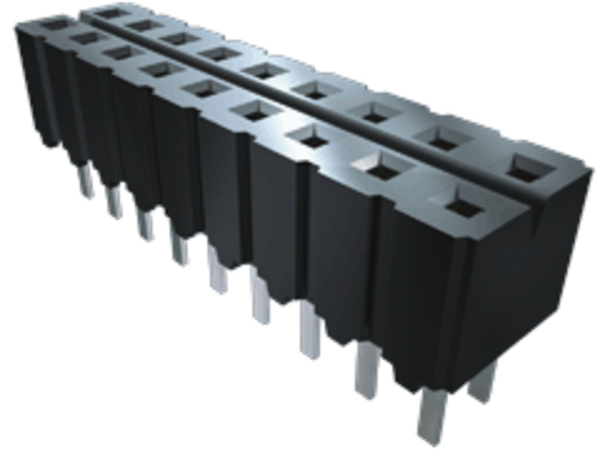 Samtec CES Series Straight Through Hole Mount PCB Socket, 18-Contact, 2-Row, 2.54mm Pitch, Solder Termination