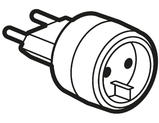 Legrand France to Germany Travel Adapter, Rated At 6A