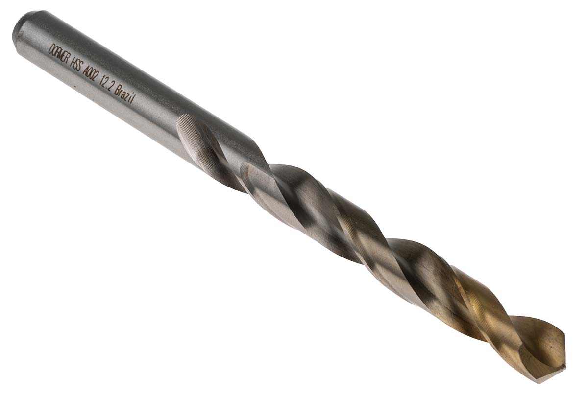 Dormer A002 Series HSS Twist Drill Bit, 12.2mm Diameter, 151 mm Overall