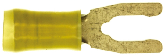 TE Connectivity PIDG Insulated Crimp Spade Connector, 2.6mm² to 6.6mm², 12AWG to 10AWG, M5 Stud Size Nylon, Yellow
